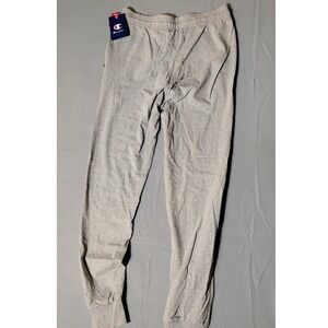 Champion Jogger Sweatpants Grey Logo Athletic Casual Comfort Men's Medium